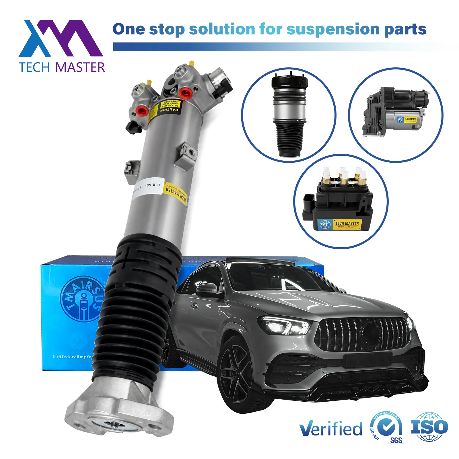 1673206204 Rear Right Air Suspension Shock For Mercedes W167 GLS GLE AMG Maybach 2019-2025 Air Ride Strut ADS Pneumatic Parts
