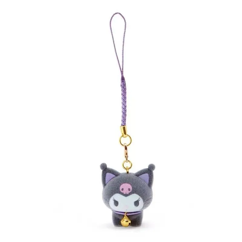 Sanrio Kuromi Kawaii Mochila Chaveiro Boneca de Pelúcia Presente para Meninas e Amigos