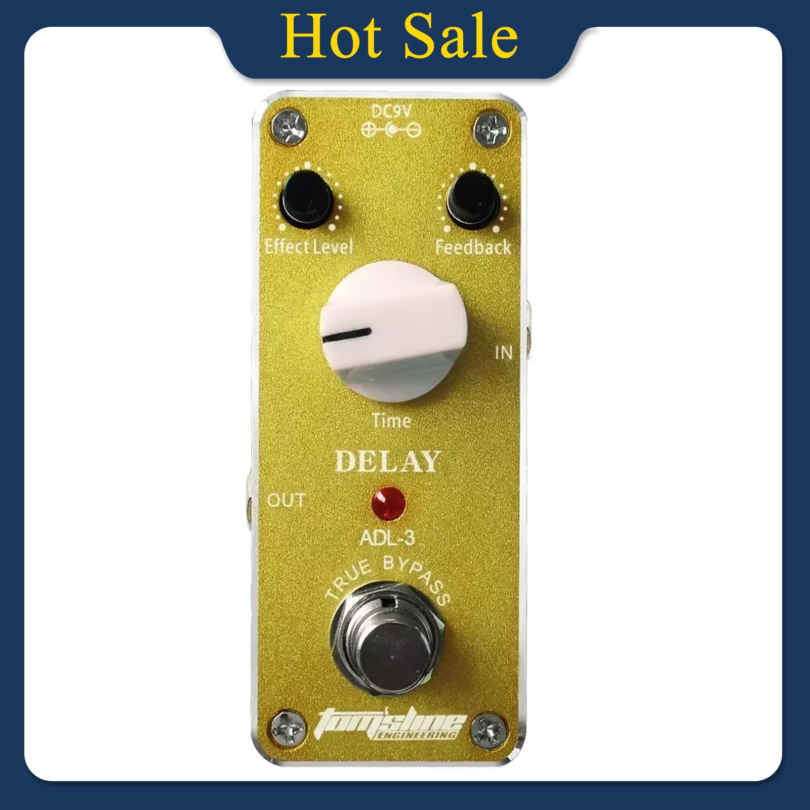 AROMA Dealy Electric Guitar Effect Pedal Tom'sline Mini Delay Effect True Bypass Pedal ADL-3 Electric Guitar Accessories