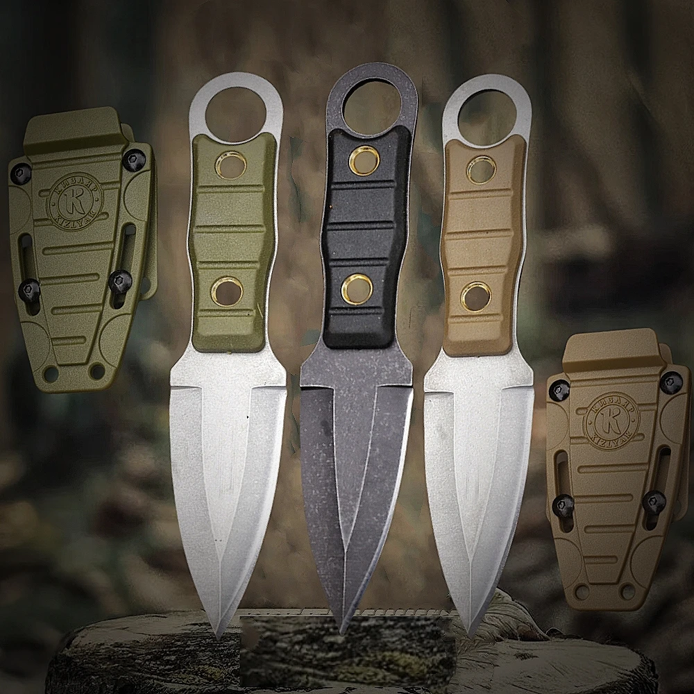 Russia Kizlyar Outdoor EDC Multi-purpose Knife, D2 Steel Full Tang Survival Knife, Hiking, traveling knife + sheath