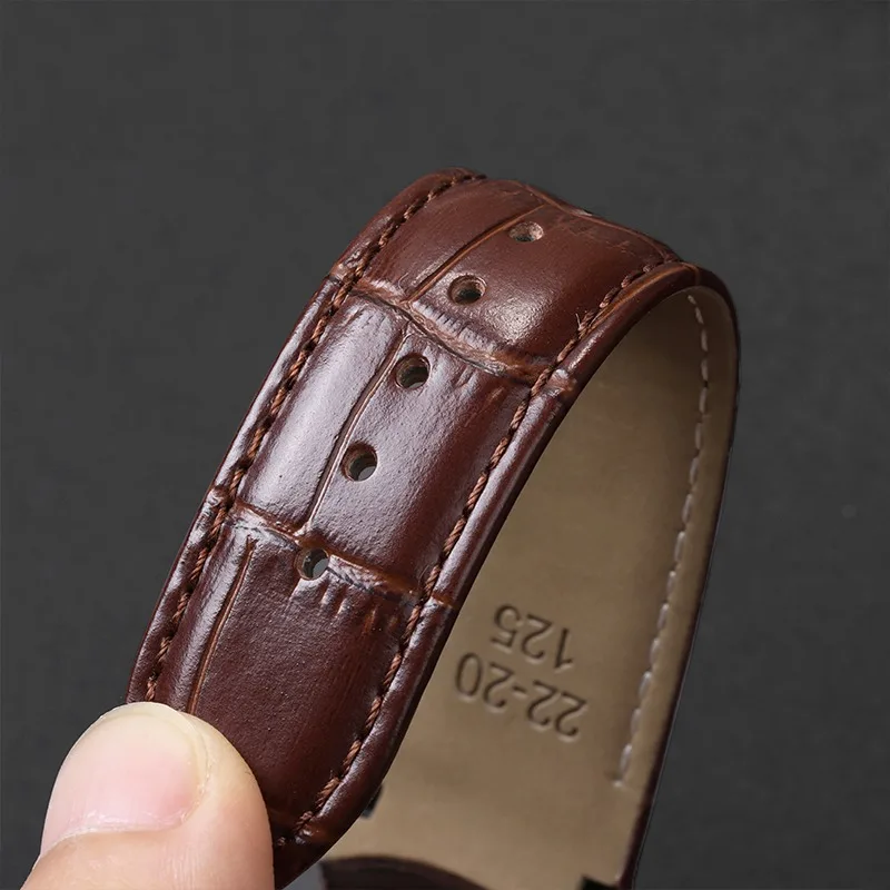 Genuine Leather Strap for Tissot T035 607 407 439 Butterfly Buckle Premium Cowhide WatchBand Men Women Wristbelt Band 22/23/24mm