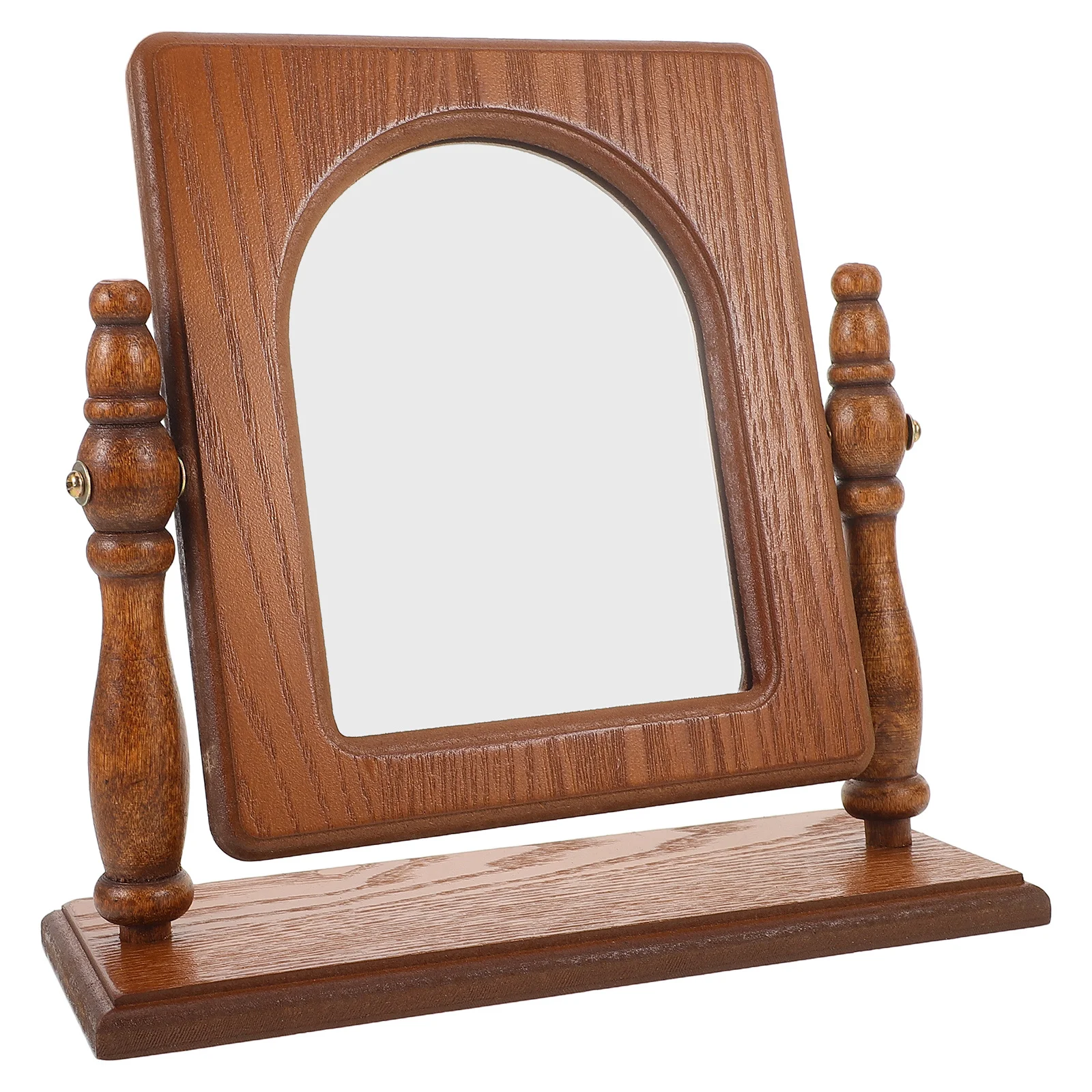 Schminkspiegel im französischen Stil: Tischplatte mit Holzrahmen, Schreibtisch-Waschtisch für Schlafzimmer, Badezimmer, Rasur, Pflege, dekorativ, Vintage-Stil