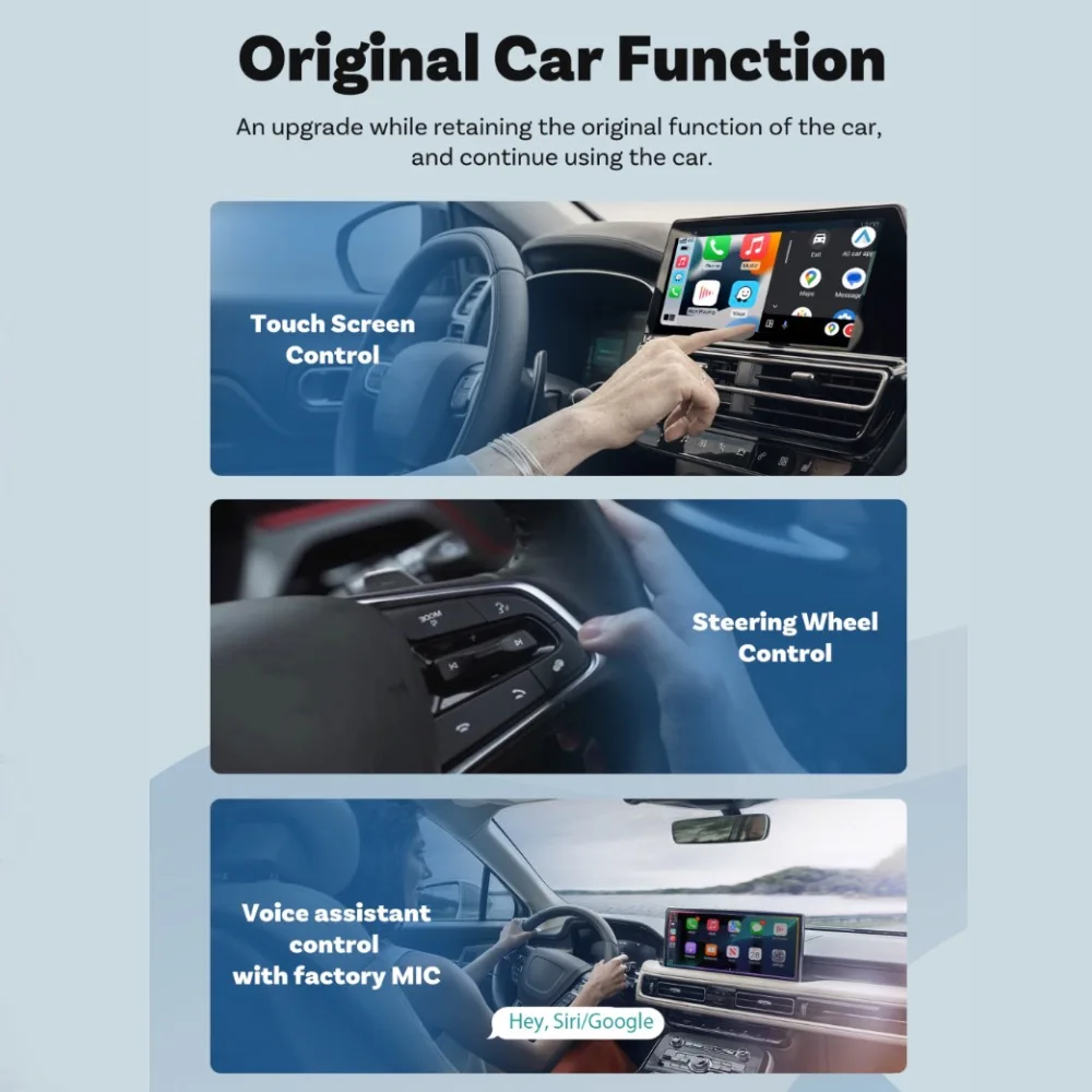 محول CarPlay لاسلكي صغير جدًا 2 في 1 من النوع C لهواتف iPhone وأندرويد أوتوماتيكي لاسلكي USB دونغل واي فاي التوصيل والتشغيل لشركة Hyundai #6