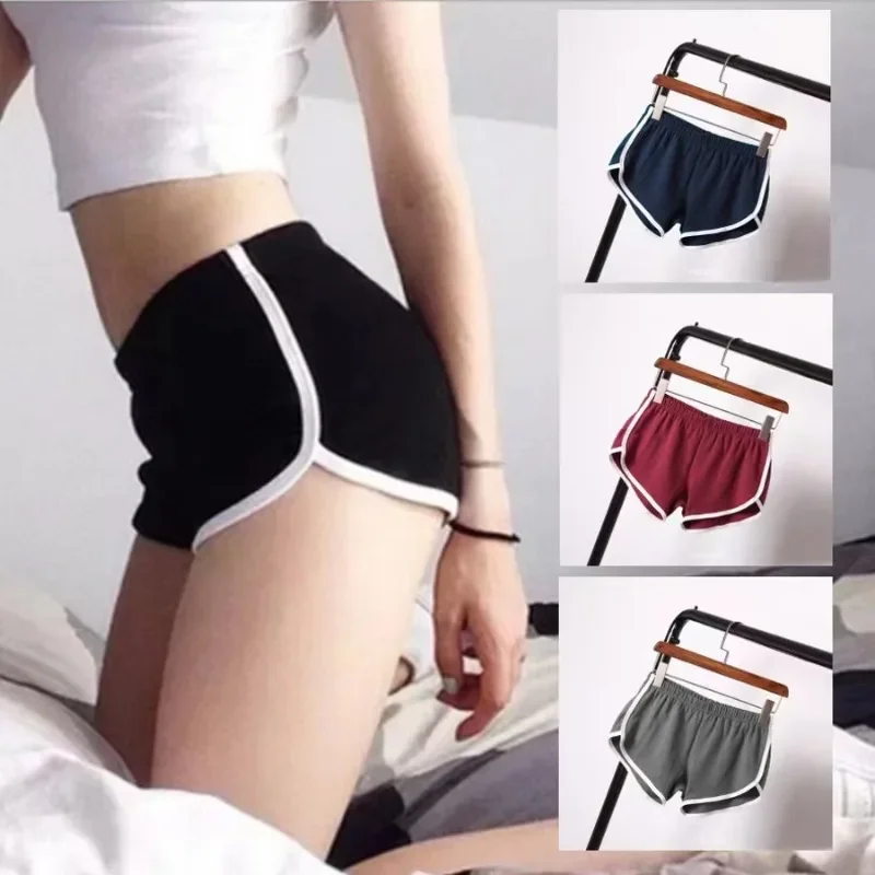 Summer Hot Sale Women's Yoga Beach Shorts Sports Shorts Women's Home Casual Shorts Solid Color Fashion Candy Color Hot Pants Sho