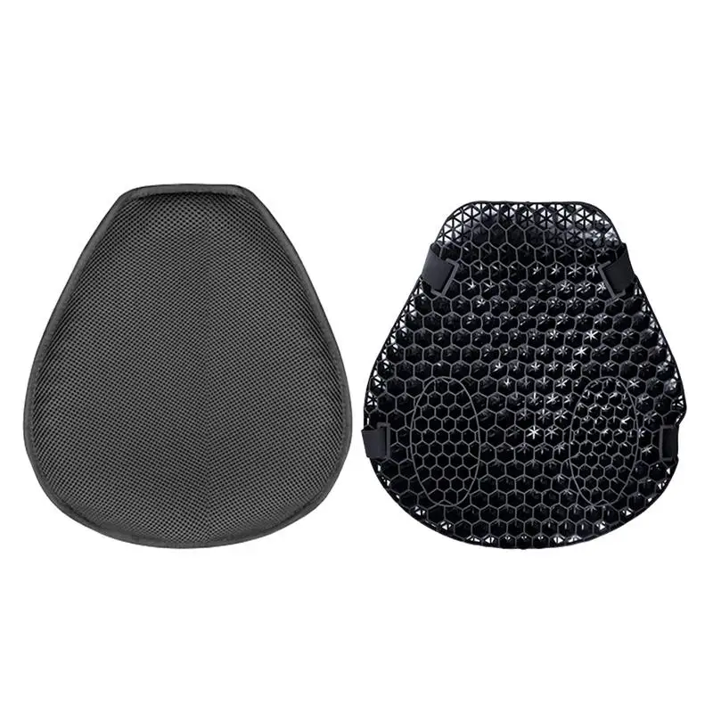 Airflow Seat Cover For Motorcycle 3D Honeycomb Shock Seat Breathable Honeycomb Seat Pressure Relief Ride Seat Pad Large For