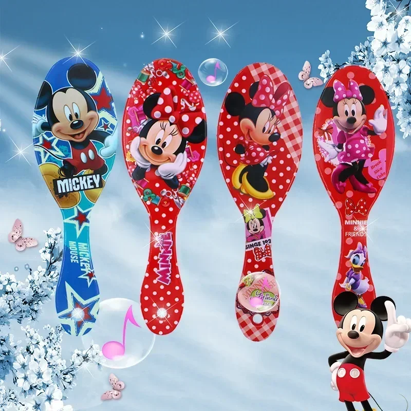 1 pz Disney Frozen Cuscino D\'aria Pettine Per Capelli Del Fumetto Anime Figura Mickey Minnie Sofia Elsa AnnaPrincess Pettine Da Massaggio Regali Per