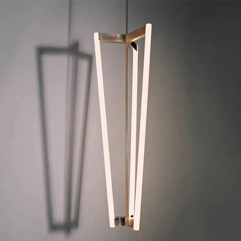 Creative LED Pipeline Pendant Light Minimalist model tube Chandelier for Loft Living Room RestaurantBedroom office Showroom Lamp