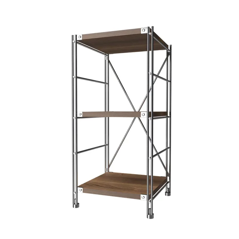 Japanese Style Multi Tier Floor Storage Rack Wooden Bookshelf Home Organizer Shelf for Living Room Bedroom