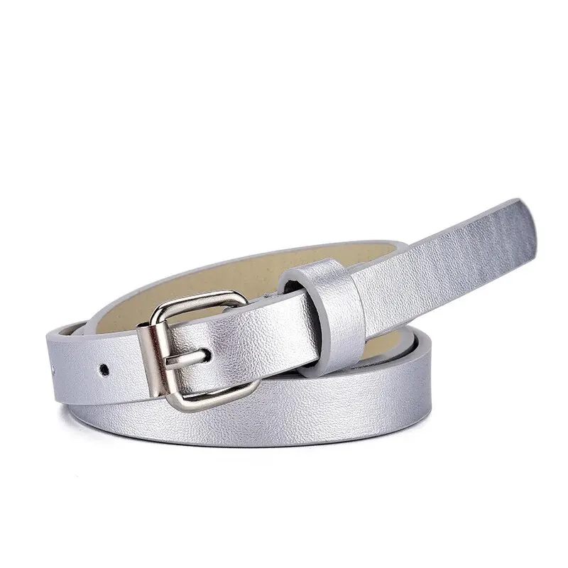 1pc nieuwe kinderriem mode glitter dunne riem casual trend jeugdriem basisschool jongens en meisjes riemen jeans korte riem