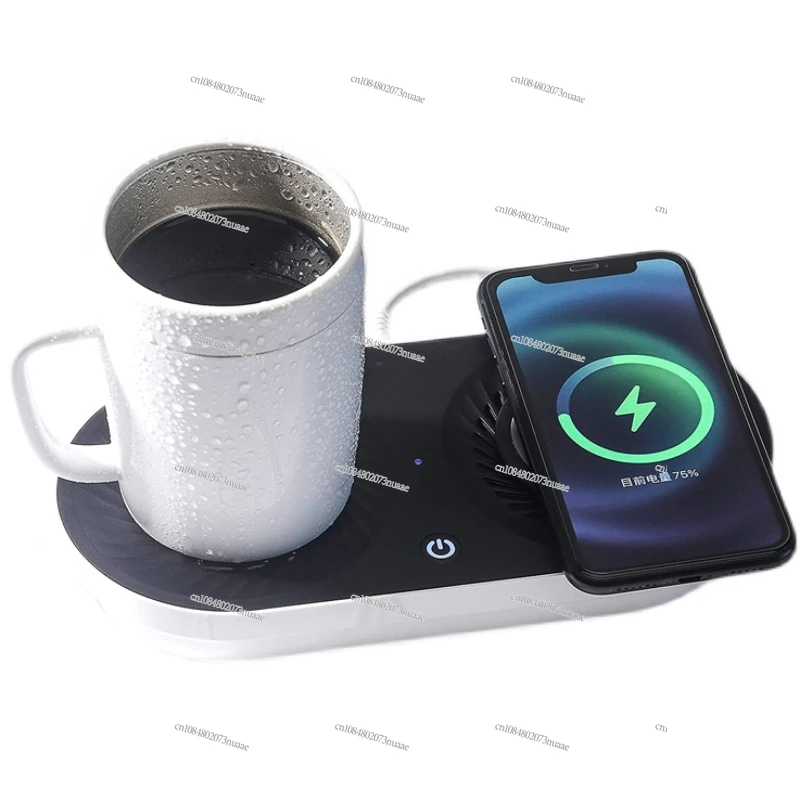 Rapid Cooling Cup and Ice Maker, Quick Chill for Cold Drinks, Coffee Warmer, Wireless Charging!