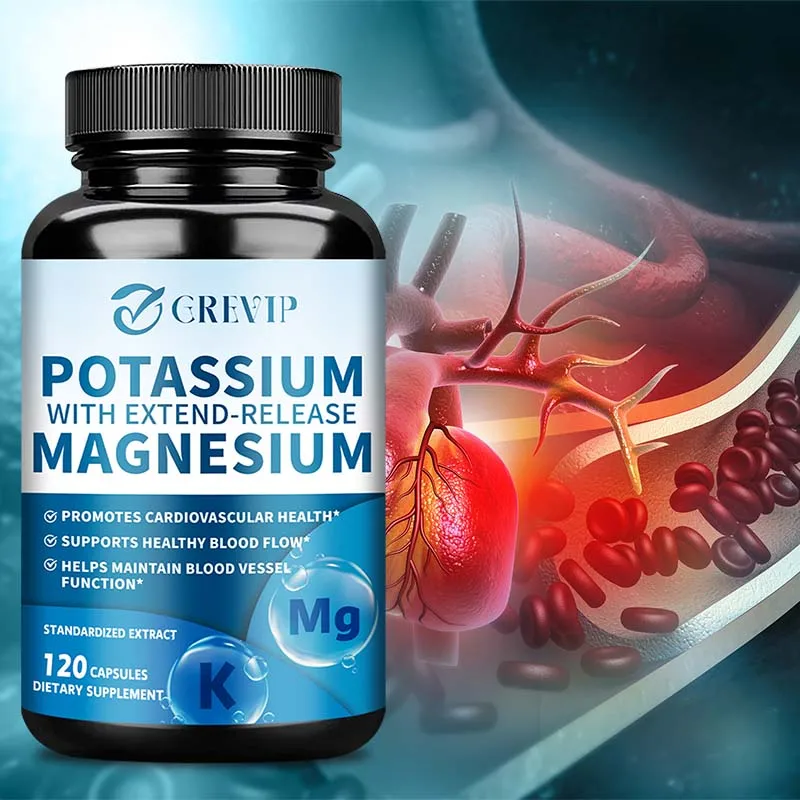 

Potassium Magnesium - Benefits Bone and Heart Health, Reduces Fatigue and Headaches, Promotes Blood Flow, Immune System