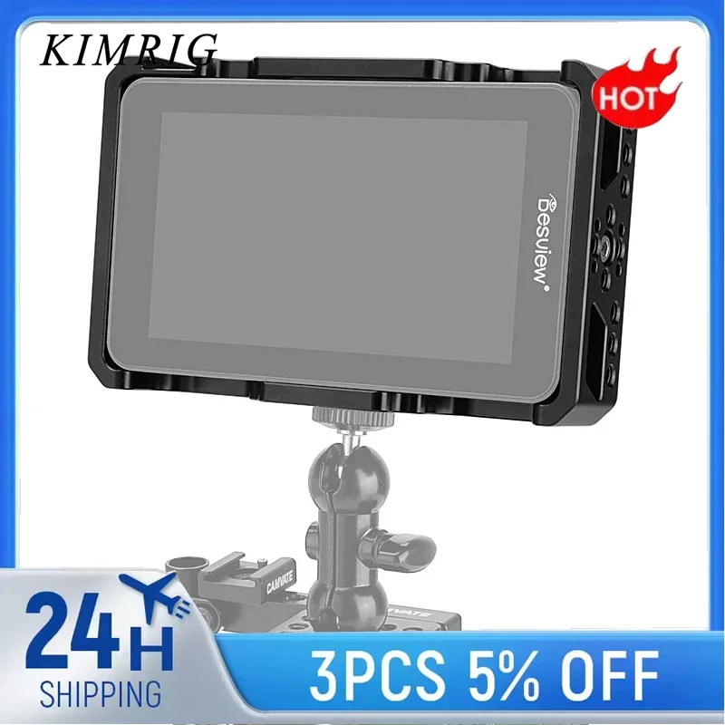 KIMRIG Destview R6 UHB 5.5 Inch 2800nit 4K Monitor Protective Cage Kit Exclusive Use With 1/4