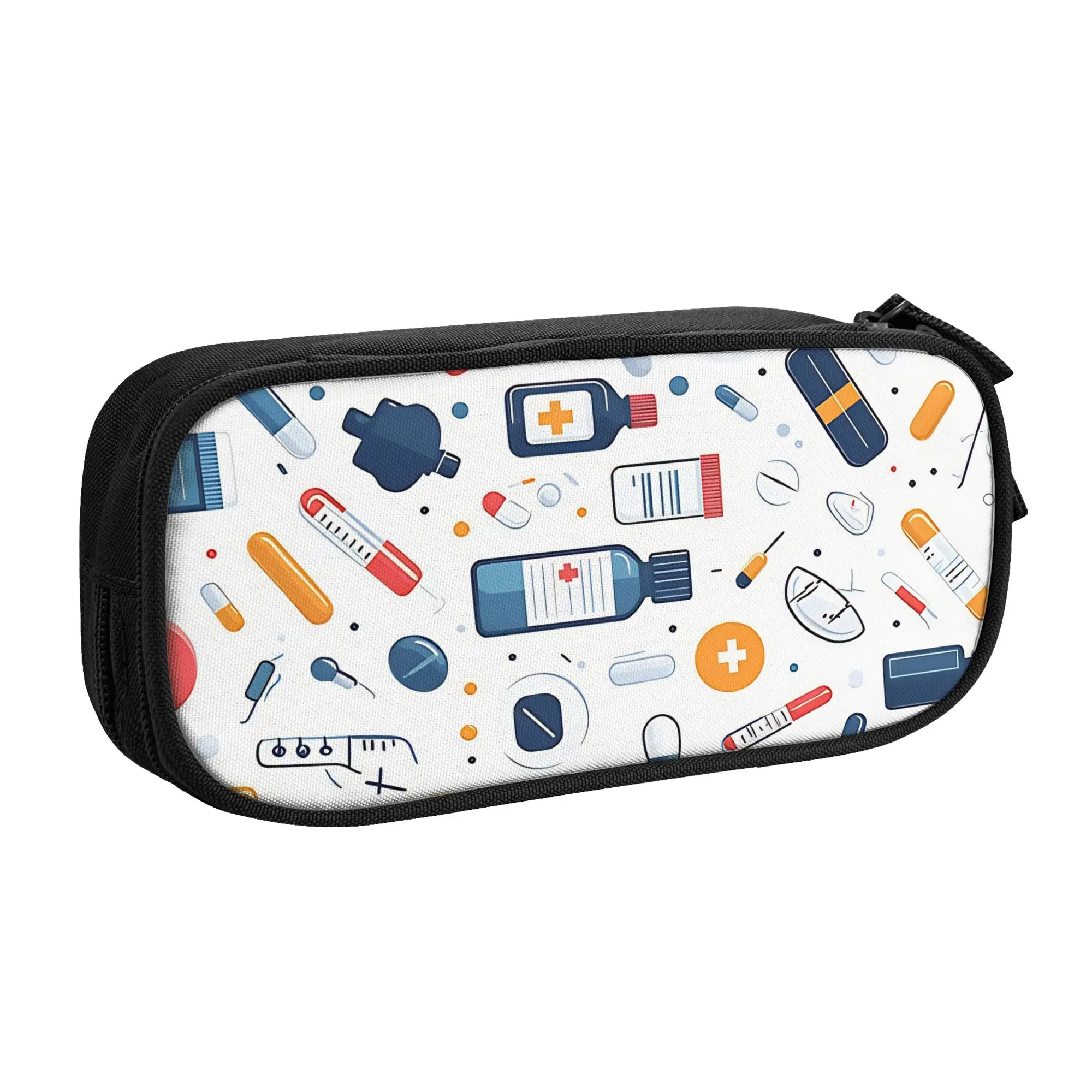 1 piece Lightweight Pattern Pencil Case Boys Pen Bag Medical School Stationery Bag