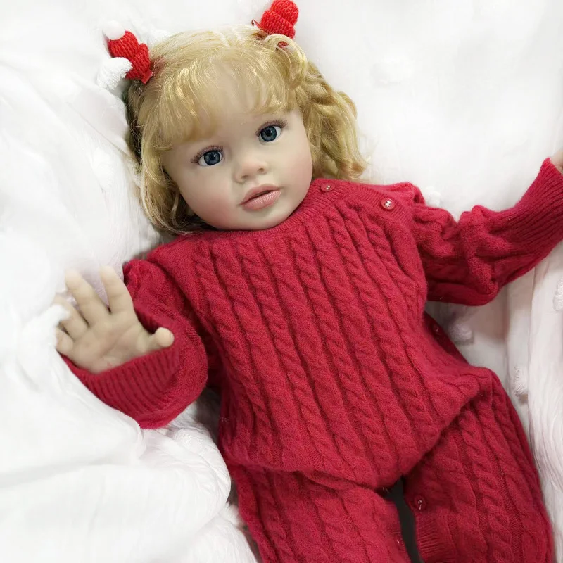 

24INCH Reborn Toddler Baby Doll Pippa Adorable Reborn Baby Dolls 3D Skin with Visible Veins Same as Pictures Christmas Gift Toys