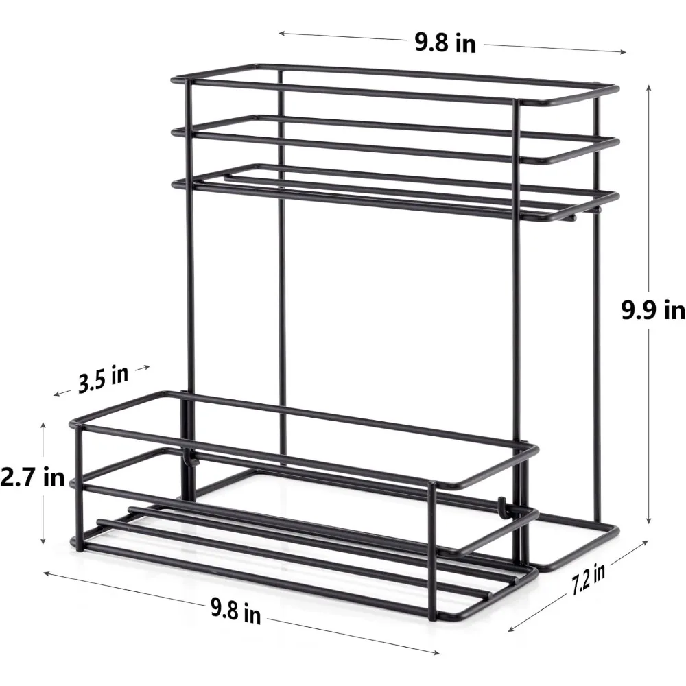 6 زجاجات منظم شراب القهوة رف شراب القهوة لبار القهوة المطبخ رف النبيذ الصغير لتخزين عائلة البار لنبيذ شراب د