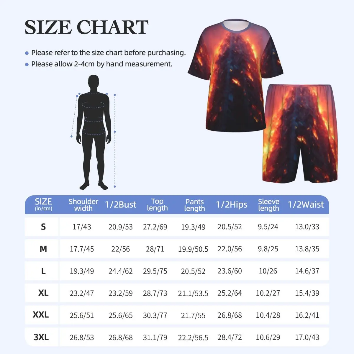 Fotografia 7: Conjunto de Pijama Casual Masculino com Camiseta de Manga Curta e Shorts, Roupas para Casa, Conjunto de Dormir