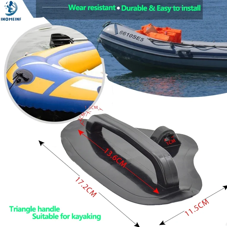 Kayak Triangle Handle Inflatable Boat Bow Traction Buckle PVC Carry Handle Kayak Handle Safety Rope Tether Buckle Boat Accessory