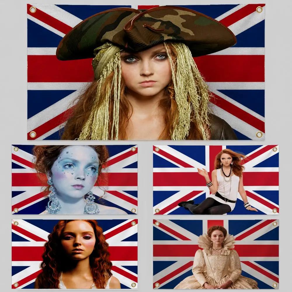 Celebrity Lily Cole British Supermodel Flags Wall Hanging Background Flag Wall Decor Banners for Outdoor Bedroom Dorm Room Decor