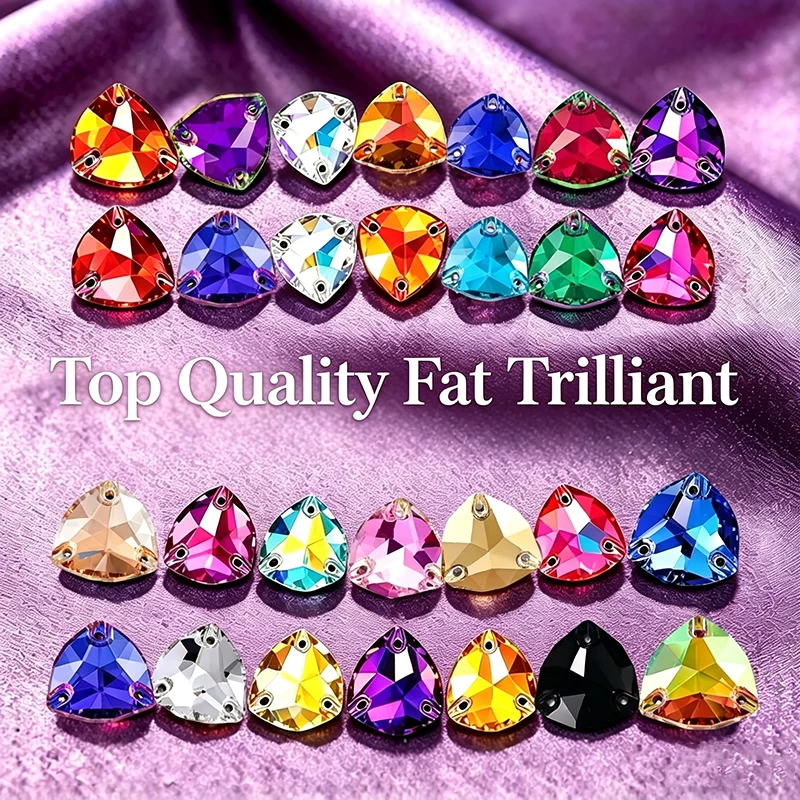 BOBOHOO AAAAA Fat Trilliant K9 Glas-Applikationssteine, Kristall AB, flache Rückseite, zum Aufnähen, für Kleidung, Taschen – Detail 4