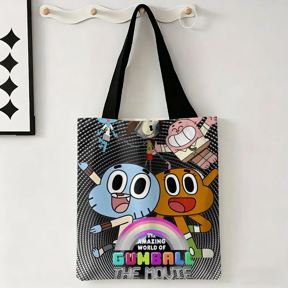 A-Amazing World Gumball Storage Bags Large Eco Friendly Capacity Canvas Shopping Bag Shoulder Handbag Daily Use