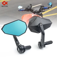 Espejos retrovisores laterales para extremo de barra de motocicleta de 7/8 ""para Ducati Honda CB650R Kawasaki Yamaha MT03 Suzuki SV650 GSXS750 Benelli