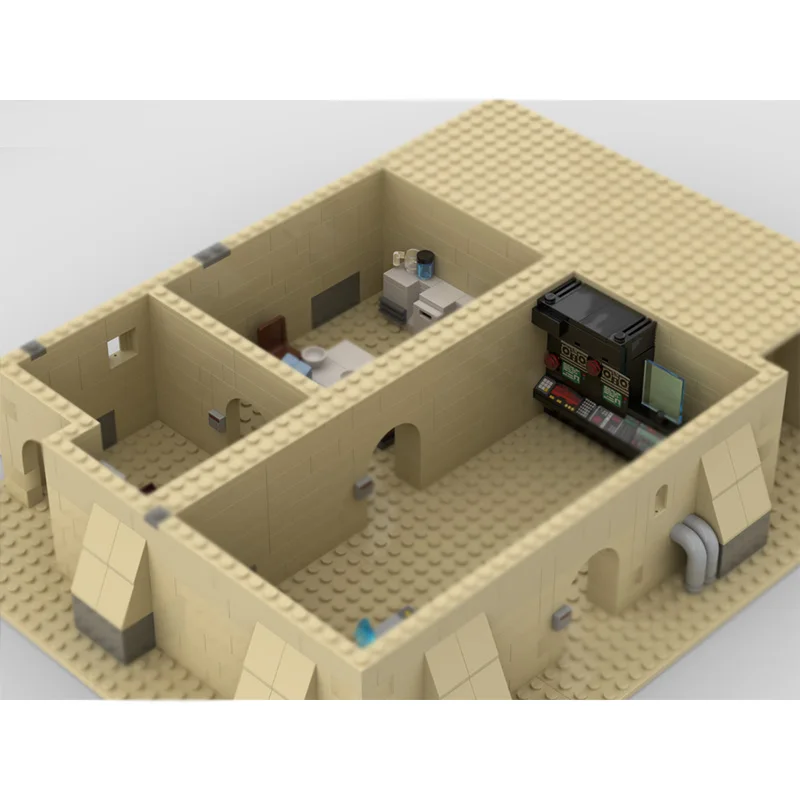 Modelo City Street View, ladrillos de construcción MOC, arquitectura del desierto, tecnología Modular, regalos de vacaciones para niños, juguetes para montar, traje