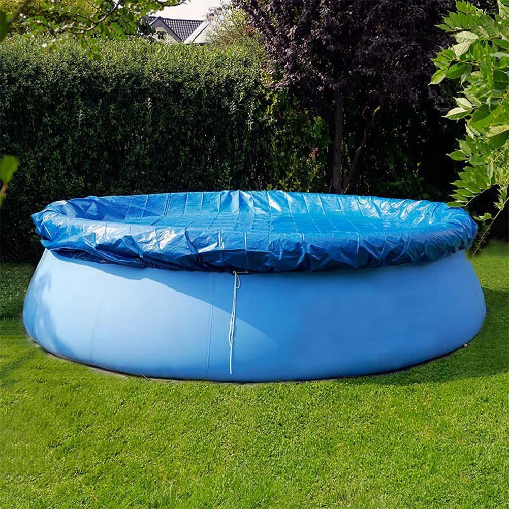 

366Cm 12Ft Round Pool Cover Strong Tear Resistant Pe for Inflatable Frame Pools Weather Protection Fast Setup Pool Cover