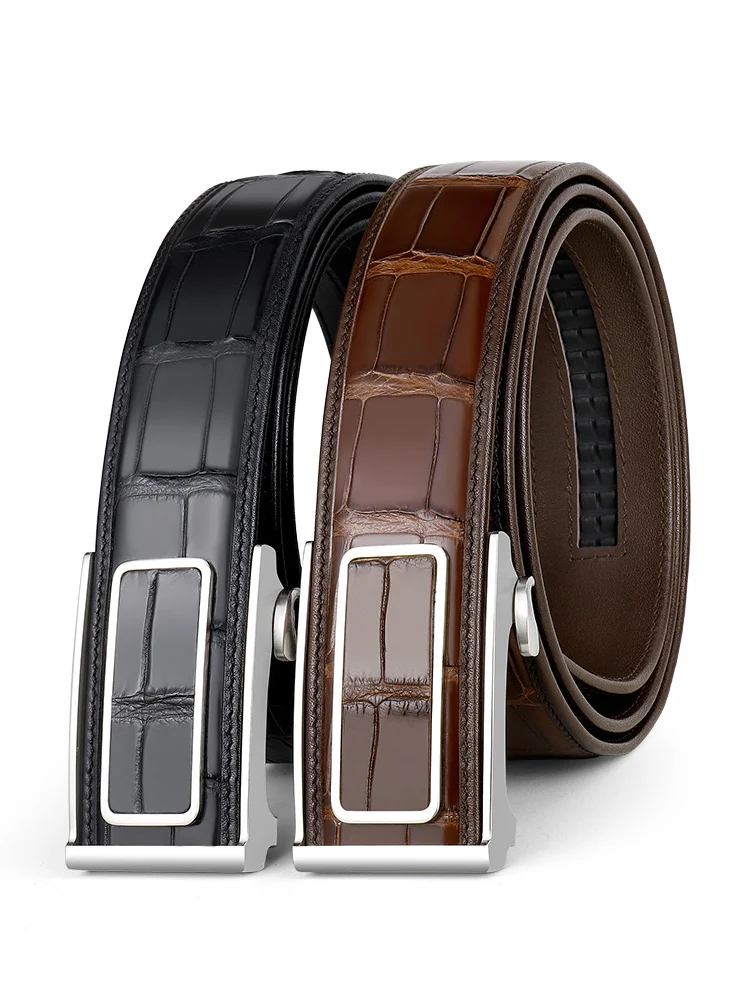 

Belt Siam crocodile leather genuine high-grade brand automatic buckle belt luxury business pants waist