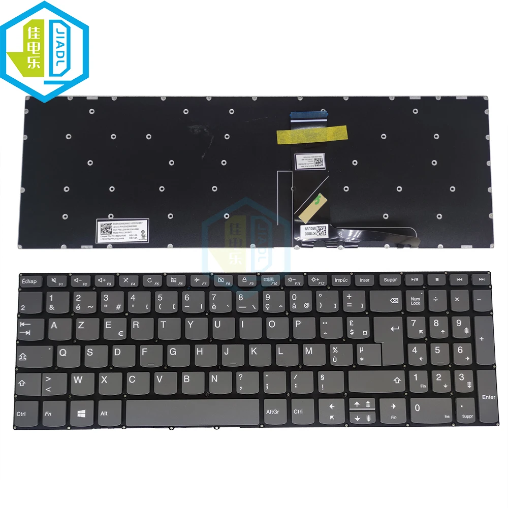 Imagem -02 - Teclado para Lenovo Ideapad Novo Hebraico Alemanha Francês Azerty 330s15arr 330s-15ikb S340-15api S340-15iwl V330-15ikb V330-15isk
