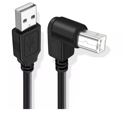 Imagen 2 del producto Cable de escáner de impresora USB 2,0 tipo A macho A tipo B, Cable de 90 grados arriba, abajo, izquierda y derecha en ángulo, 30cm, 50cm, 1m, 150cm, 1 pies, 5 pies