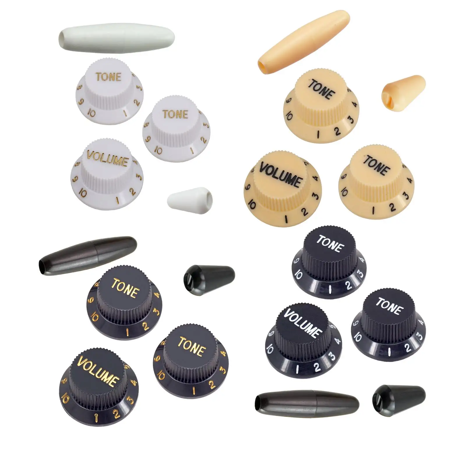 3 Pieces Guitar Single ROCKER Handle Electric Guitar Knobs Parts Music Instrument Guitar Accessory Kits Volume Control Knob