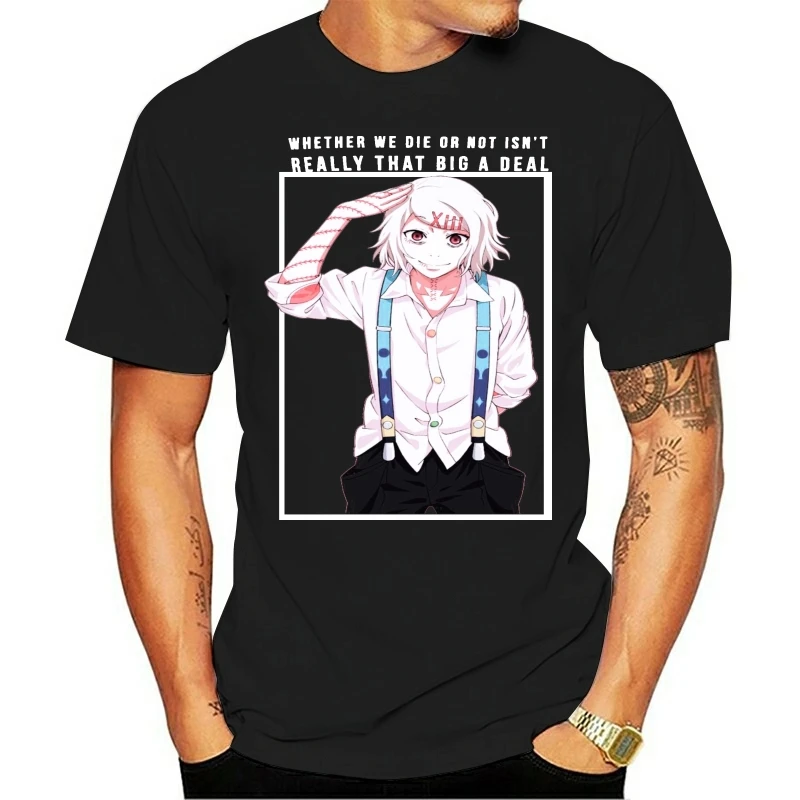 funny t shirts Fashion Men's T-Shirt TOKYO GHOUL JUZO SUZUYA QUOTE T-SHIRT Mens Cotton Tshirt Funny Shirts