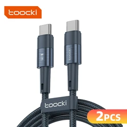 Toocki 2 Pack 60/100W USB C To Type C Cable USB-C PD Fast Charging Charger Wire Cord For Macbook Samsung Xiaomi 2pcs USB C Cable