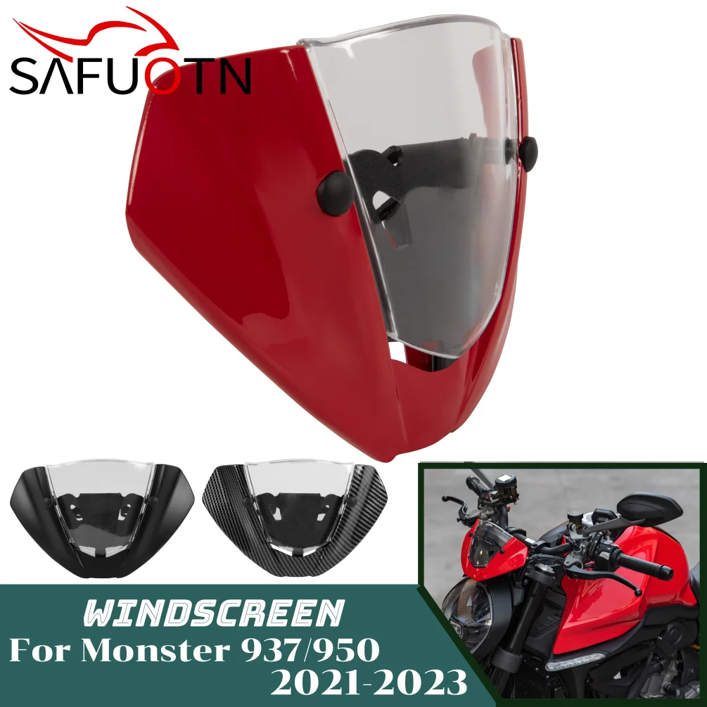 

Ветровое стекло Monster 937 950 для Ducati Monster937 2021 2022 2023, ветровое стекло для мотоцикла, ветрозащитный экран, аксессуары для экрана