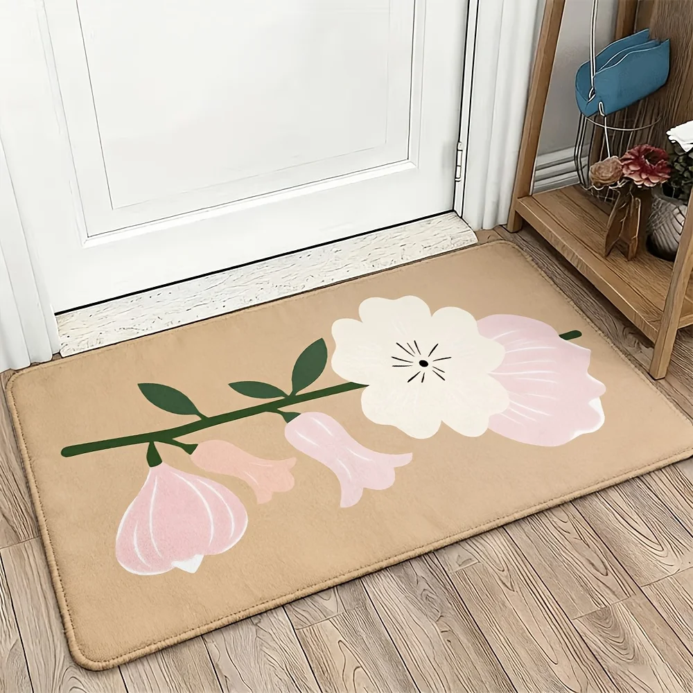 

Beautiful Floral Pattern Doormat Welcome Mat for Entryway Home Decor Floor Mat Boho Chic Area Rug 40x60cm