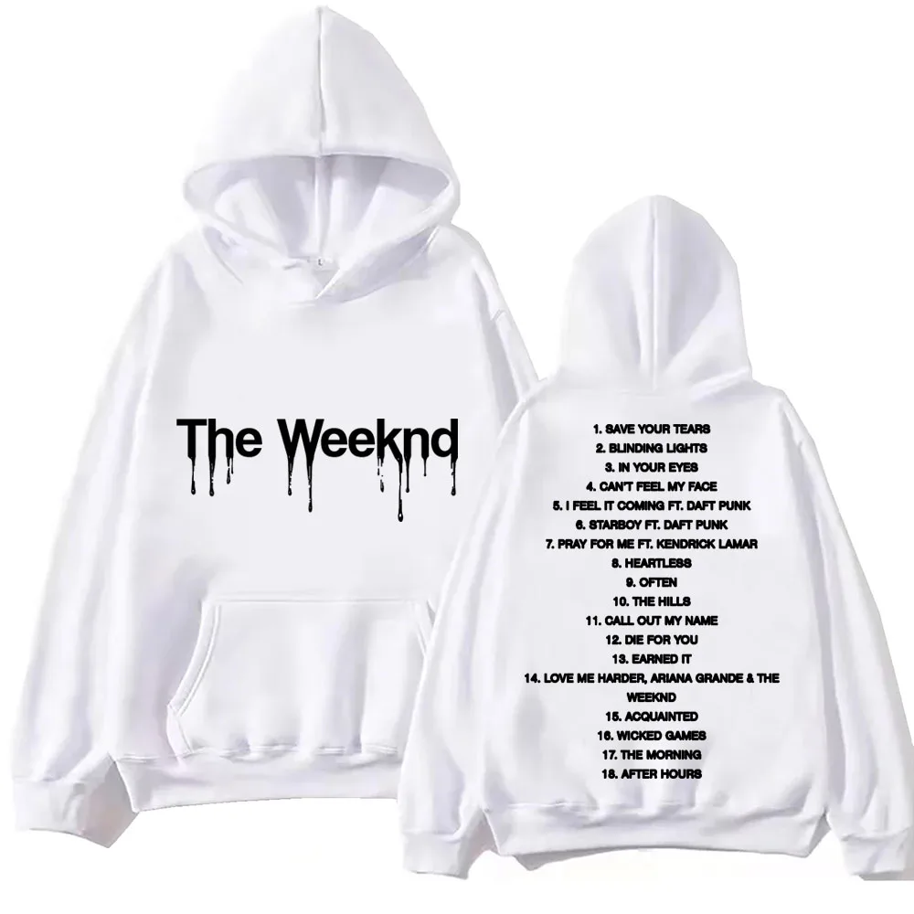 The Weeknd moletom de manga comprida, tops casuais, presente dos fãs de música, primavera e verão, 2024