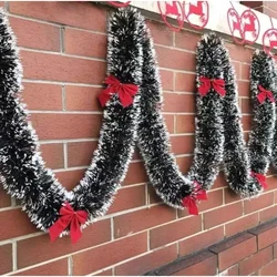 Christmas Tinsel Ribbons Green Cane Ribbon Garland Xmas Tree Hanging Pendent Xmas Ribbons Wreath Ornaments Party Home Decoration