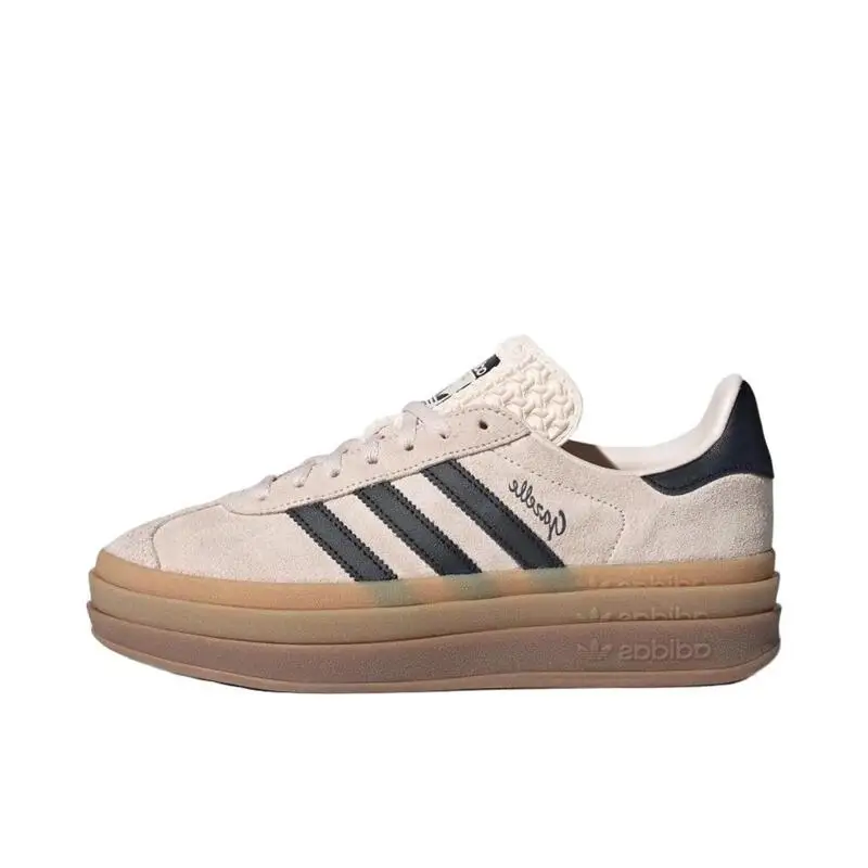 Adidas Gazelle Blod Gum Thick Soled Women Comfort Trend Non-slip Skateboard Shoes Height Increasing Sneakers IE0429