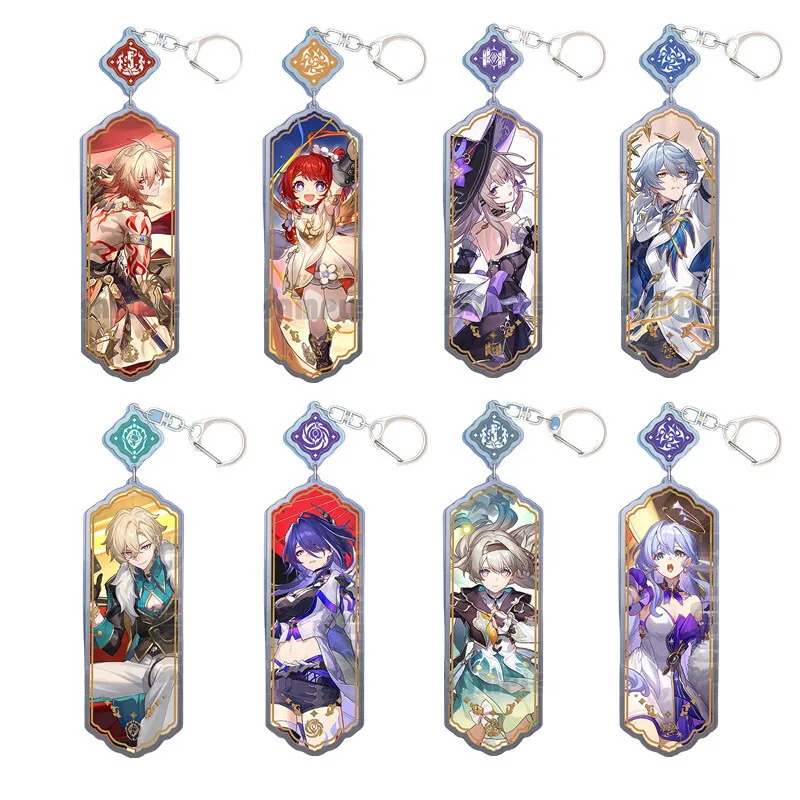 Honkai Star Rail Acrylic Pendant Mydei Tribios Sunday Firefly Rappa Herta Hanging Keychain Bag Pendant Celebrate Keyring Gift