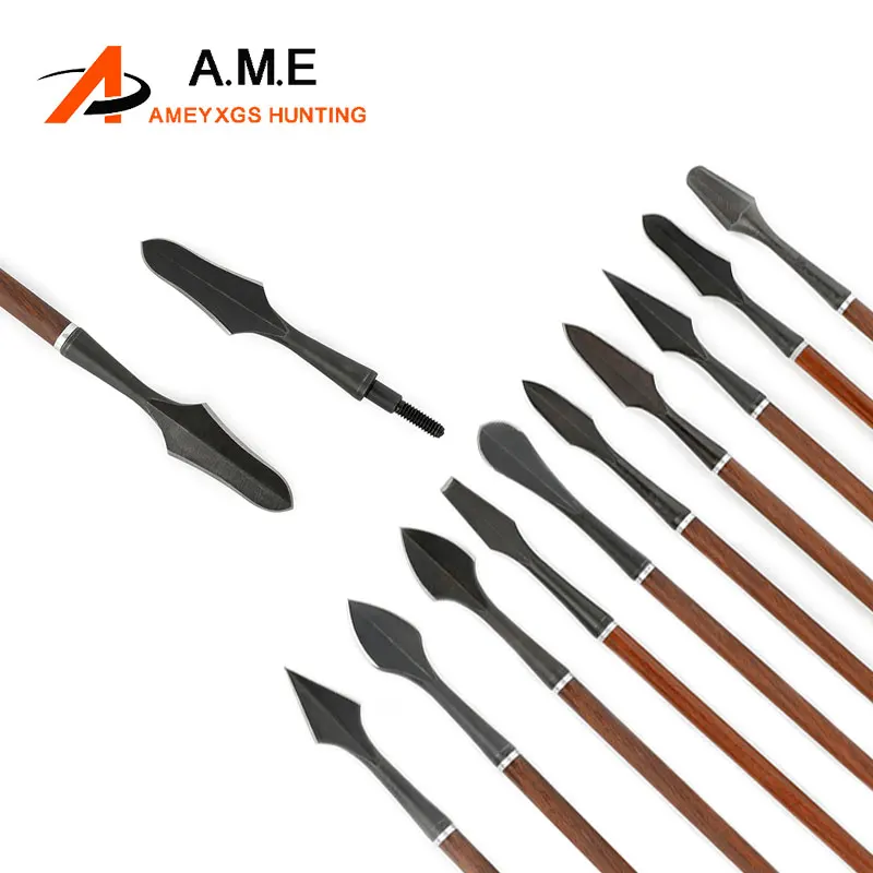 

6/12pcs Hunting Broadhead Points High Carbon Steel Arrowheads for OD 7.8mm Arrow Shaft Archery Shooting Target Hunt Arrow Tips