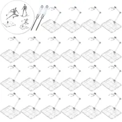 Clear Action Figure Stand,Assembly Action Figure Display Holder Base Model Support Stand for HG RG SD SHF Gundam 1/144 Figures