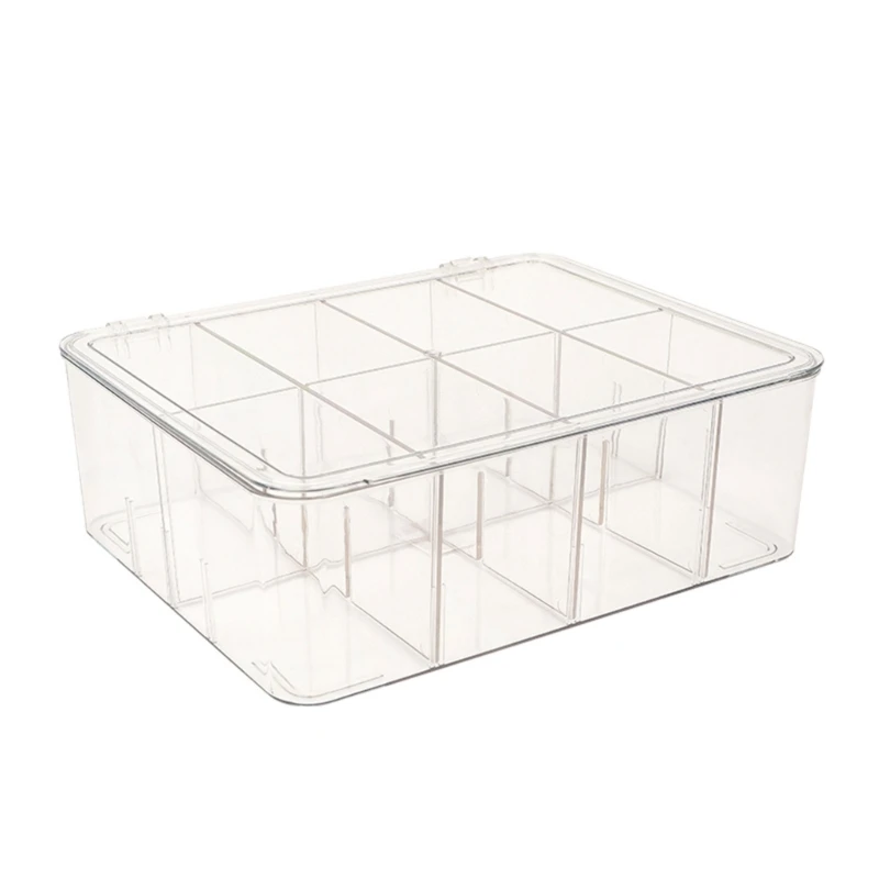 Multifunctional Clear Acrylic Teas Box with Lid Candy Holder Storage Container for Teas Enthusiasts And Office Use