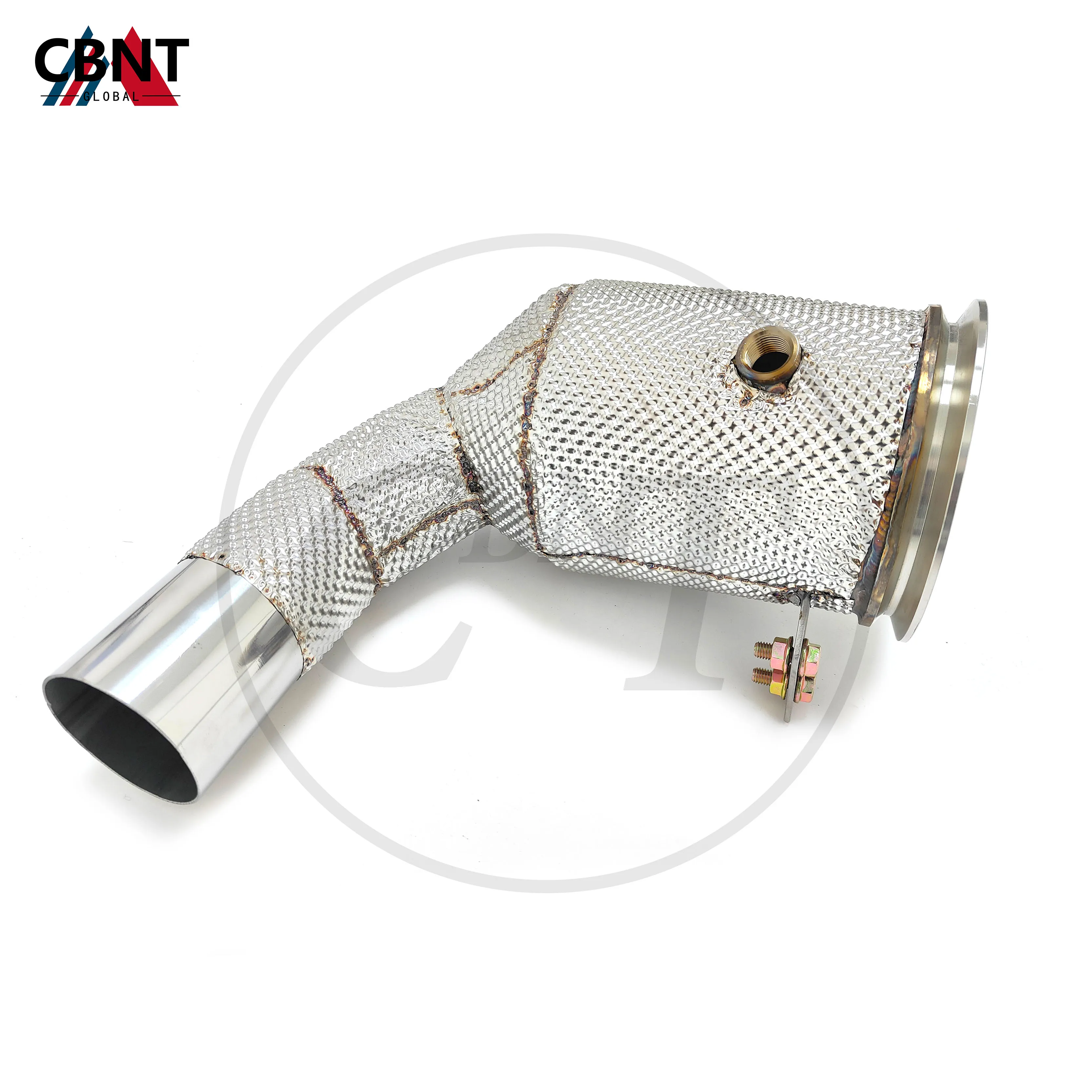 CBNT Exhaust-pipe for Porsche 992 Turbo Carrera GTS 3.0T Catted/Catless Downpipe with Heat Shield Exhaust Headers Systems