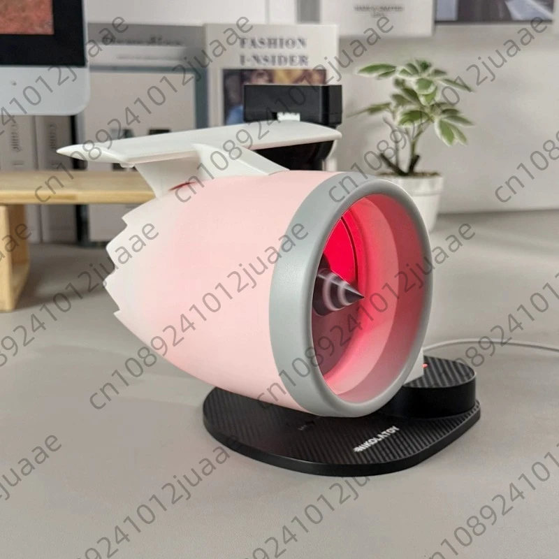 Creative Desktop USB Aircraft Engine Turbofan JetFan Small Electric Fan with Wireless Charging