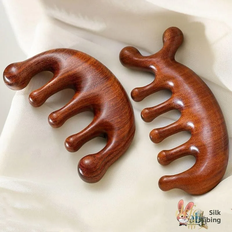 

Женская расческа для массажа меридианов из персикового дерева, для домашнего использования, с пятью зубцами, для массажа кожи головы, с твердосплавными зубьями, для путешествий, для ухода за волосами