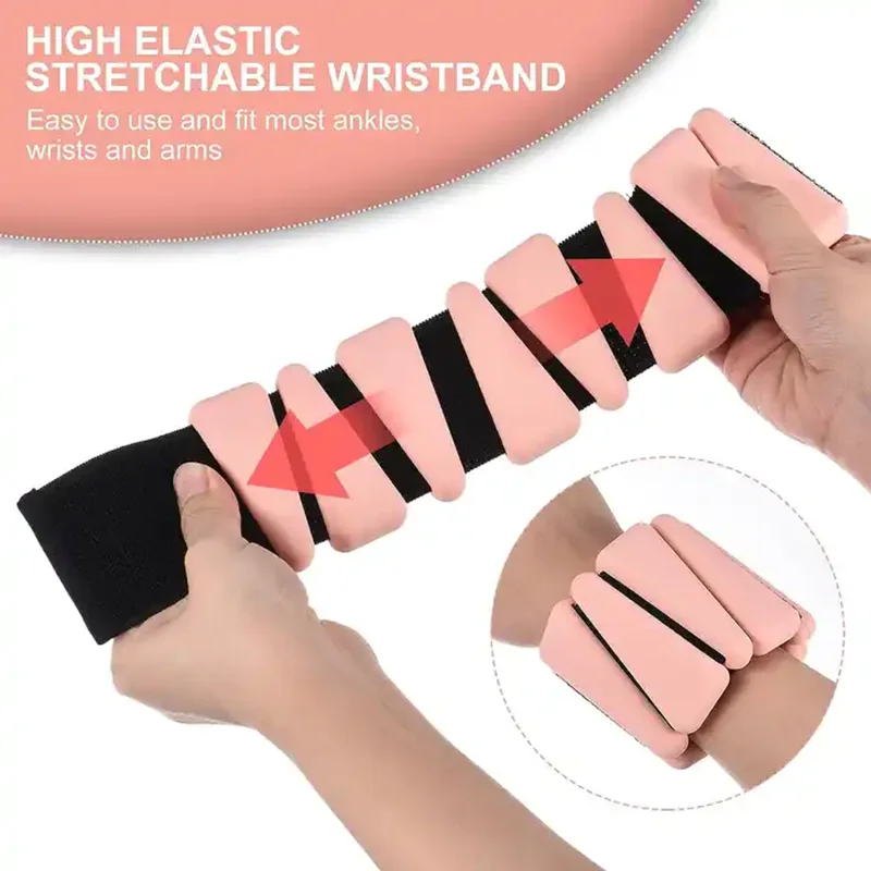 4.4-2.2lbs Adjustable Weighted Ankle Wristband Wearable Fitness Bracelet Strength Training Sport Yoga Jogging Crossfit Bangles