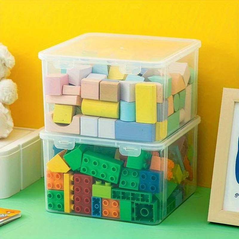 5 Kinds Plastic Clear Storage Box Kits, Multifunction Small Items Accessories Storage Boxes, Building Blocks, Puzzle Board Gam