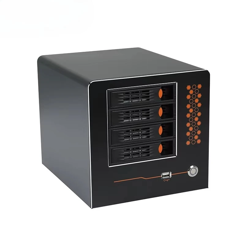 Hot Swap Mini ITX Server Barebone System 4 Bay Large Storage Rackmount Chassis NAS Network File Storage Server