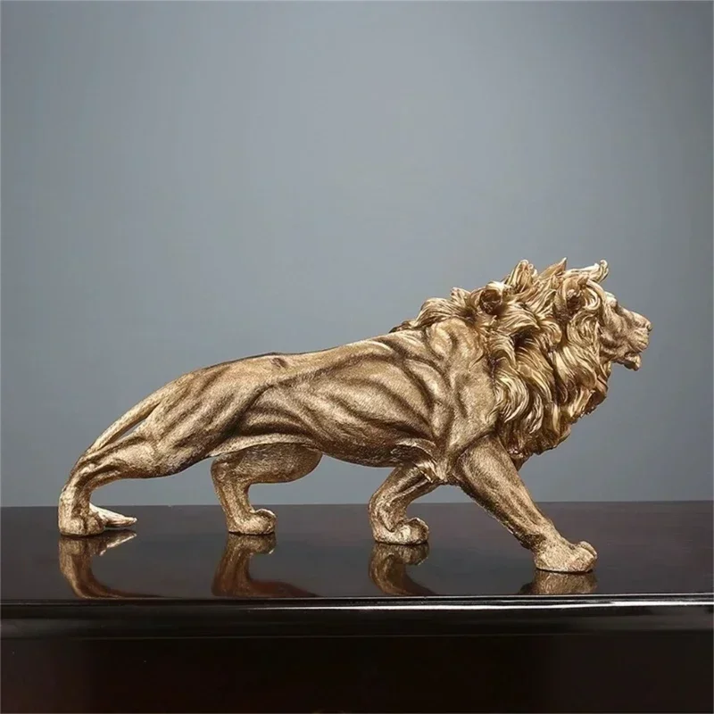 Lion Sculpture Beautifully Crafted Resin Figurine Statue Creative Desktop Home Ornament Decor for Farm House Decoration