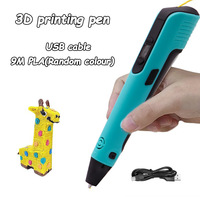 3D Printing Pen Upgraded Children DIY Painting Toys LCD Screen Creative Handmade Toys Niche Holiday Gift 9M PLA